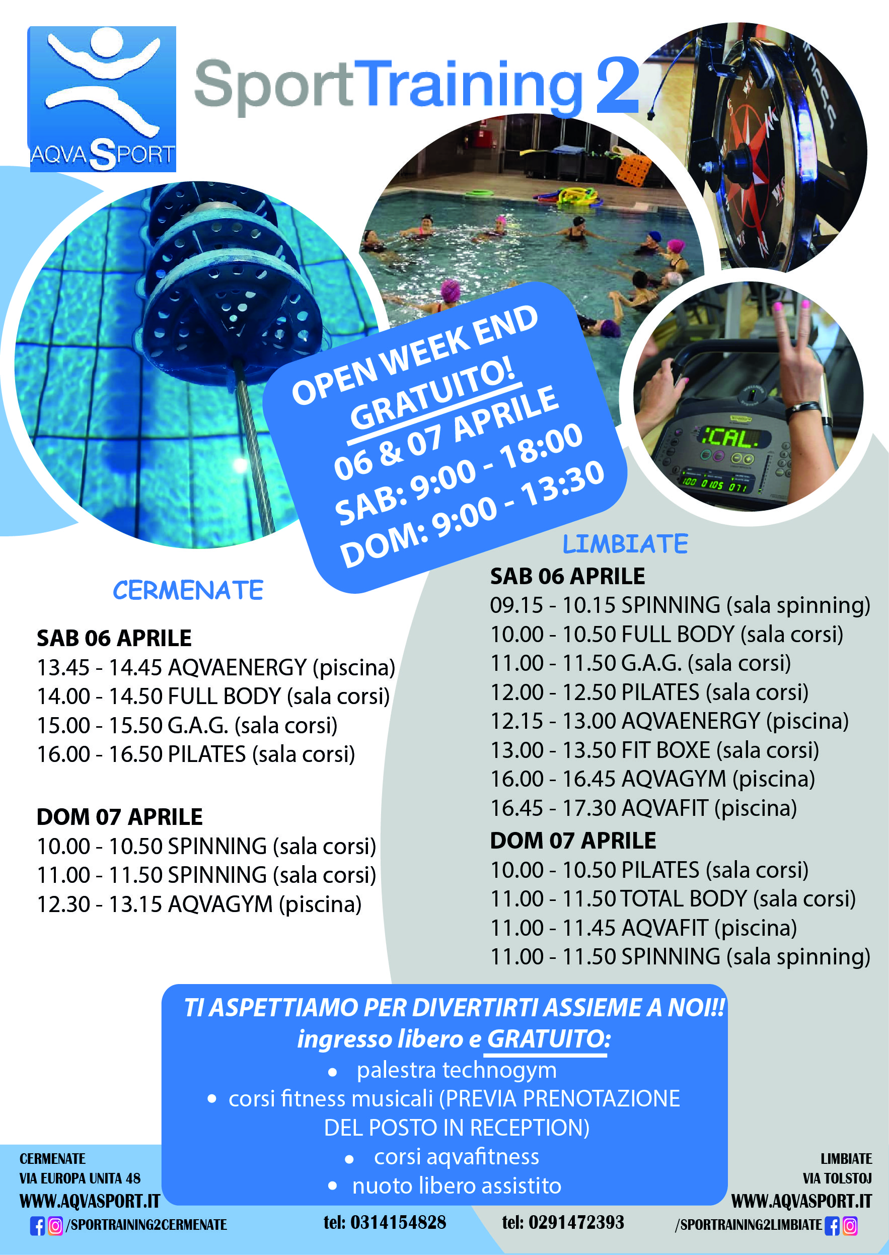 OPENDAY WEEK END 6/7 APRILE