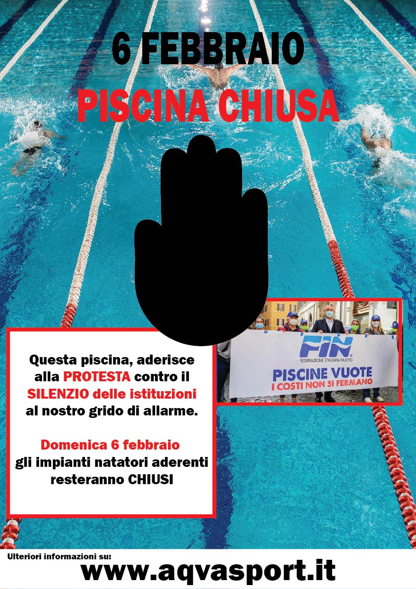 Sciopero piscine domenica 6 febbraio